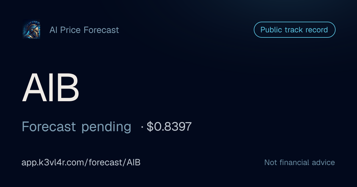 AIB Price Prediction 2027, 2030, 2040 — AI Forecast | K3vl4r